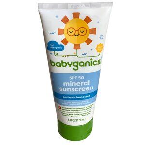 Babyganics SPF 50‎ Mineral Sunscreen Tear Free Non-Allergenic 6 Fl Oz Tube